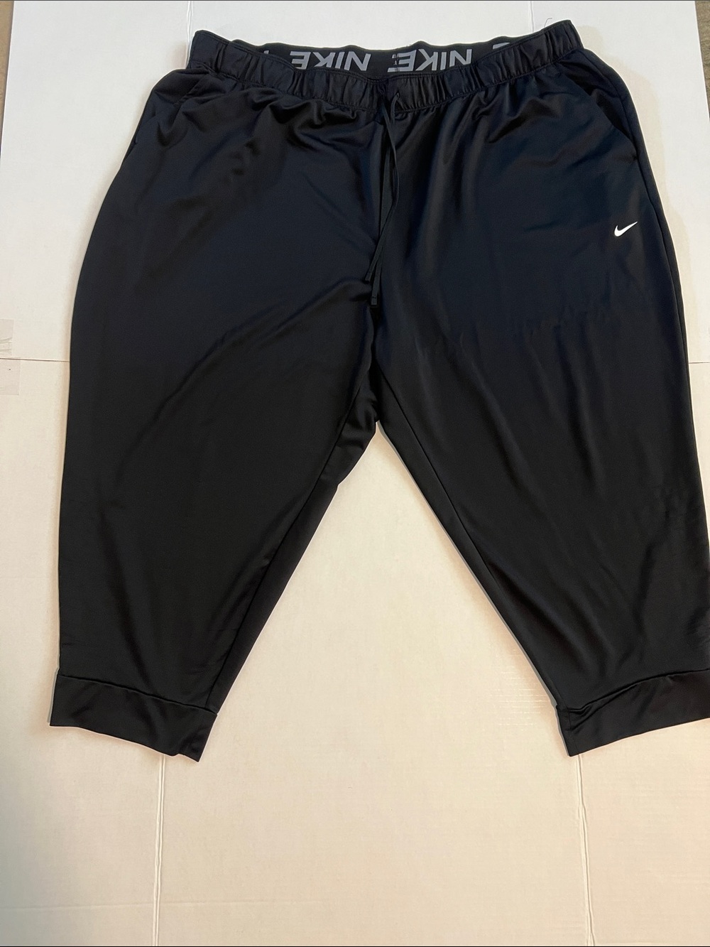 Nike Black Jogger Sweatpants with Logo Waistband thin material